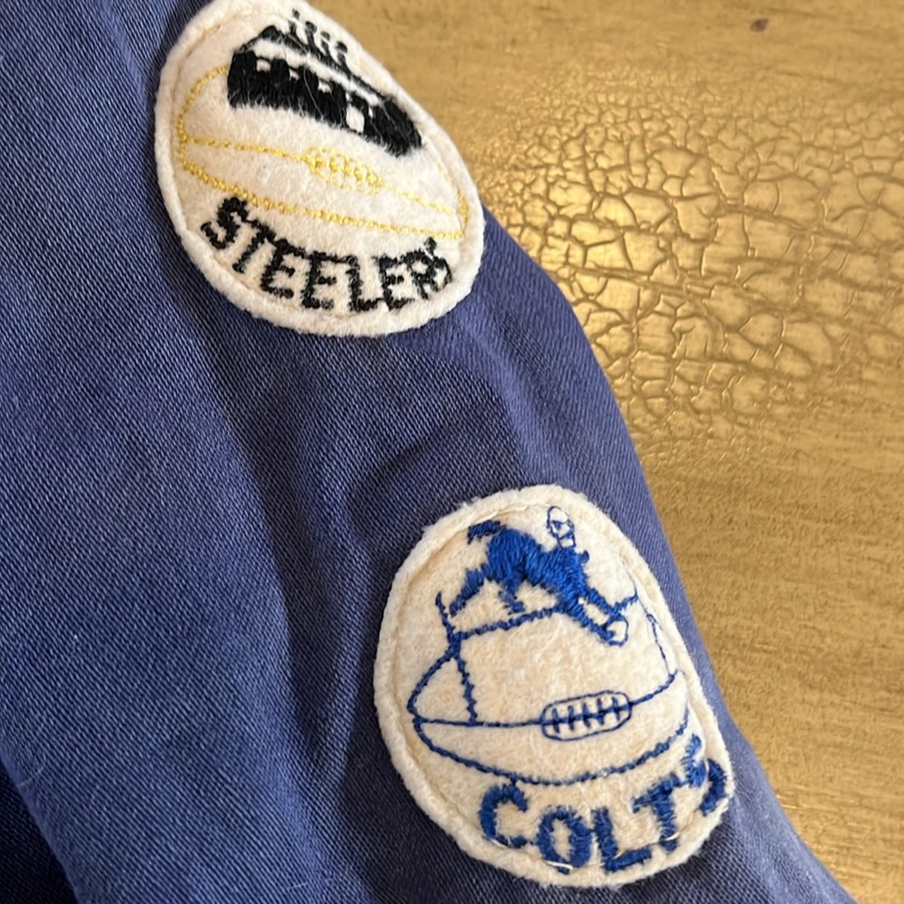 RARE VINTAGE 60’s toddler football team patch jacket, team collectible patches - Picture 6 of 7